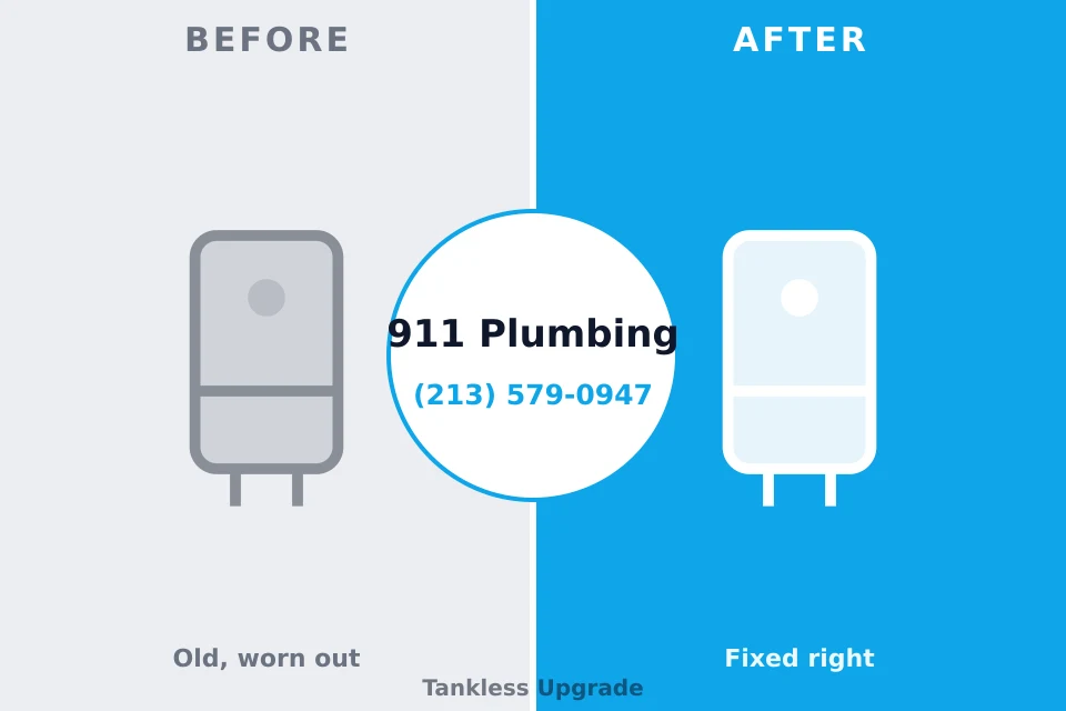 Before and after: plumbing repair Cienegas Terrace, TX